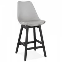 BARHOCKER grau 48x102x56cm - Schwarz/Grau, Holz/Kunststoff (48/102/56cm) - AlterEgo