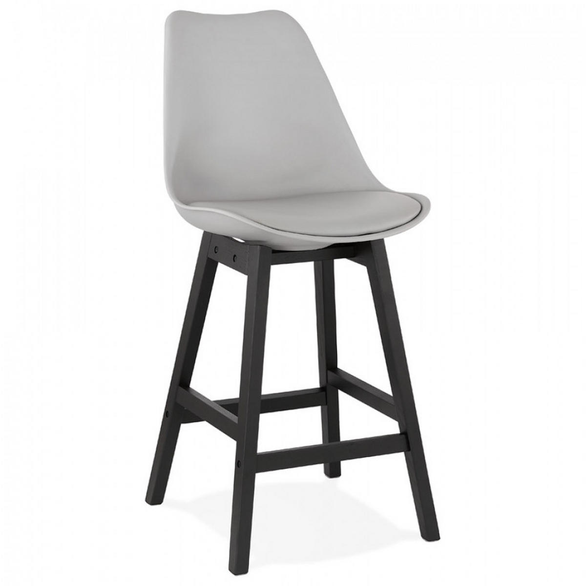 BARHOCKER grau 48x102x56cm - Schwarz/Grau, Holz/Kunststoff (48/102/56cm) - AlterEgo