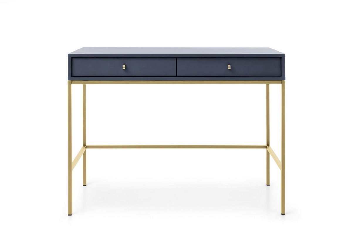 KONSOLETISCH - Konsole Melody Dunkelblau + Gold - Goldfarben/Dunkelblau, Holzwerkstoff (50/104/78cm) - Möblo
