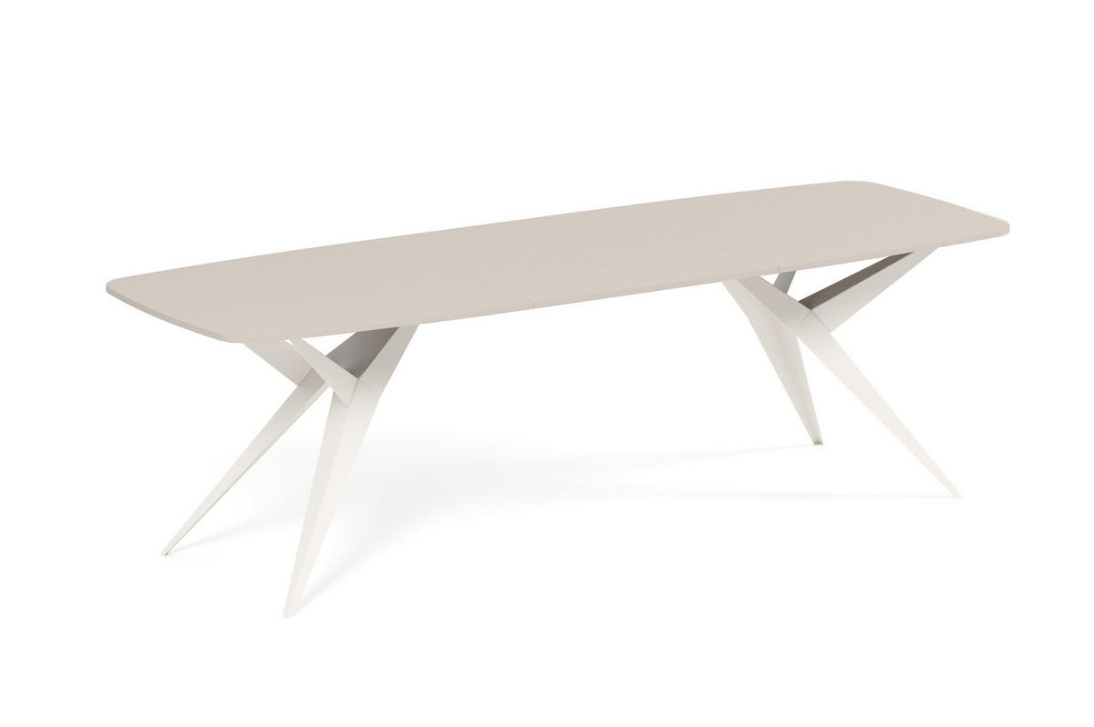 ESSTISCH AXIS - Kaschmir/Beige, Holzwerkstoff/Metall (90/180/76cm) - Meblini