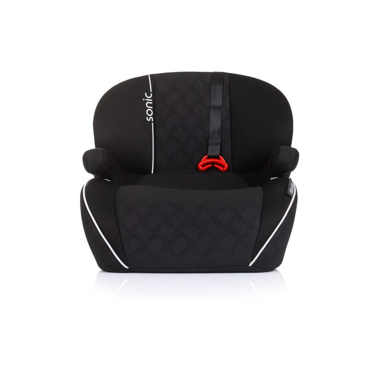SITZERHÖHUNG Sonic schwarz Isofix, i-Size, 125-150 cm, Armlehne - Schwarz, Kunststoff (44/38/49cm) - Chipolino