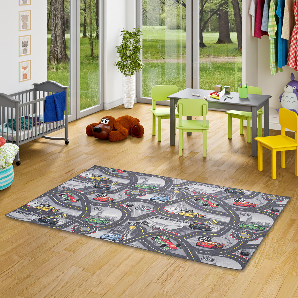 KINDER UND SPIELTEPPICH DISNEY CARS - Grau, Textil (200/200cm) - Snapstyle