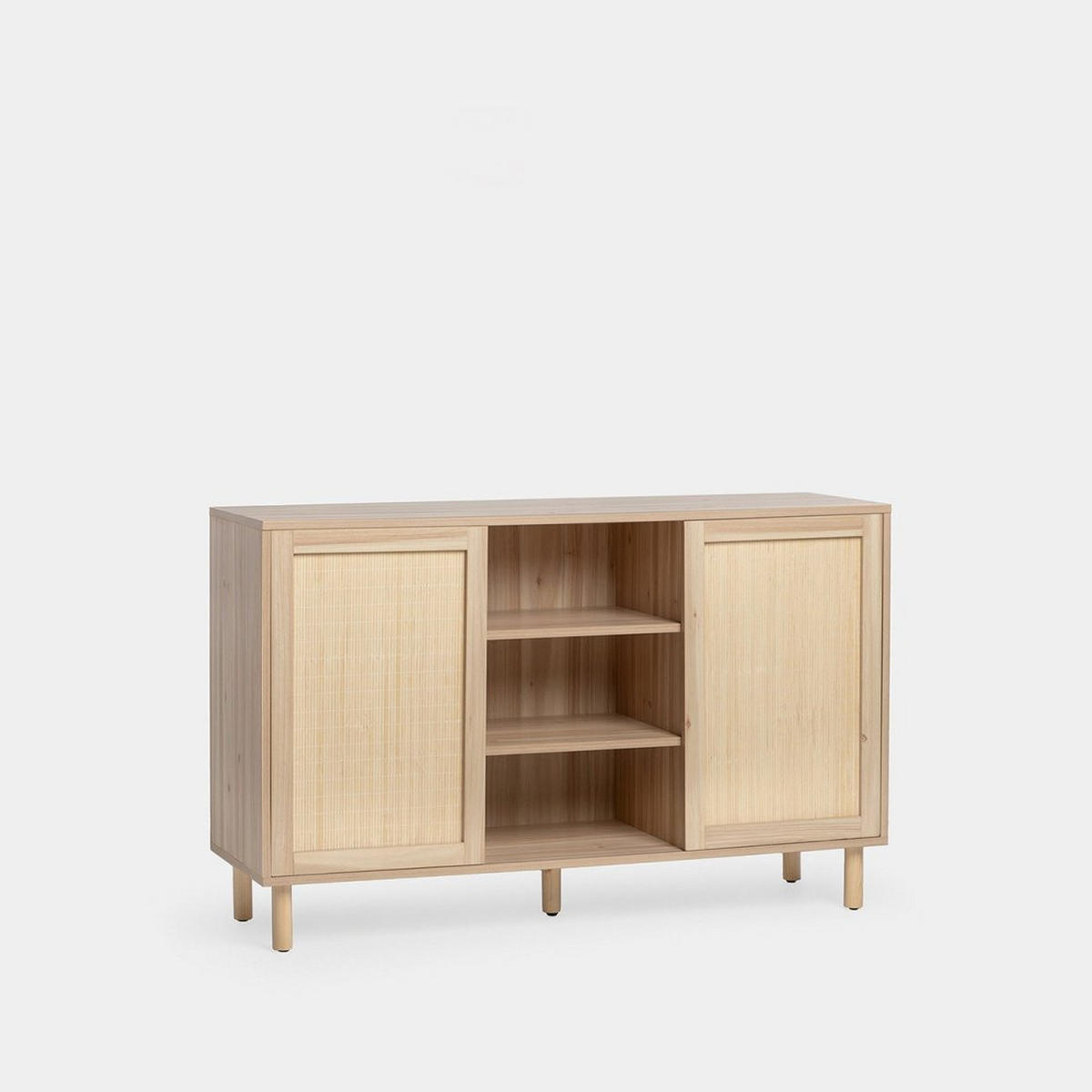 ANRICHTE NIEDRIGE Timor Natürlich 120 cm x 76 cm - Naturfarben, Holzwerkstoff (120/76/35cm) - Klast Home