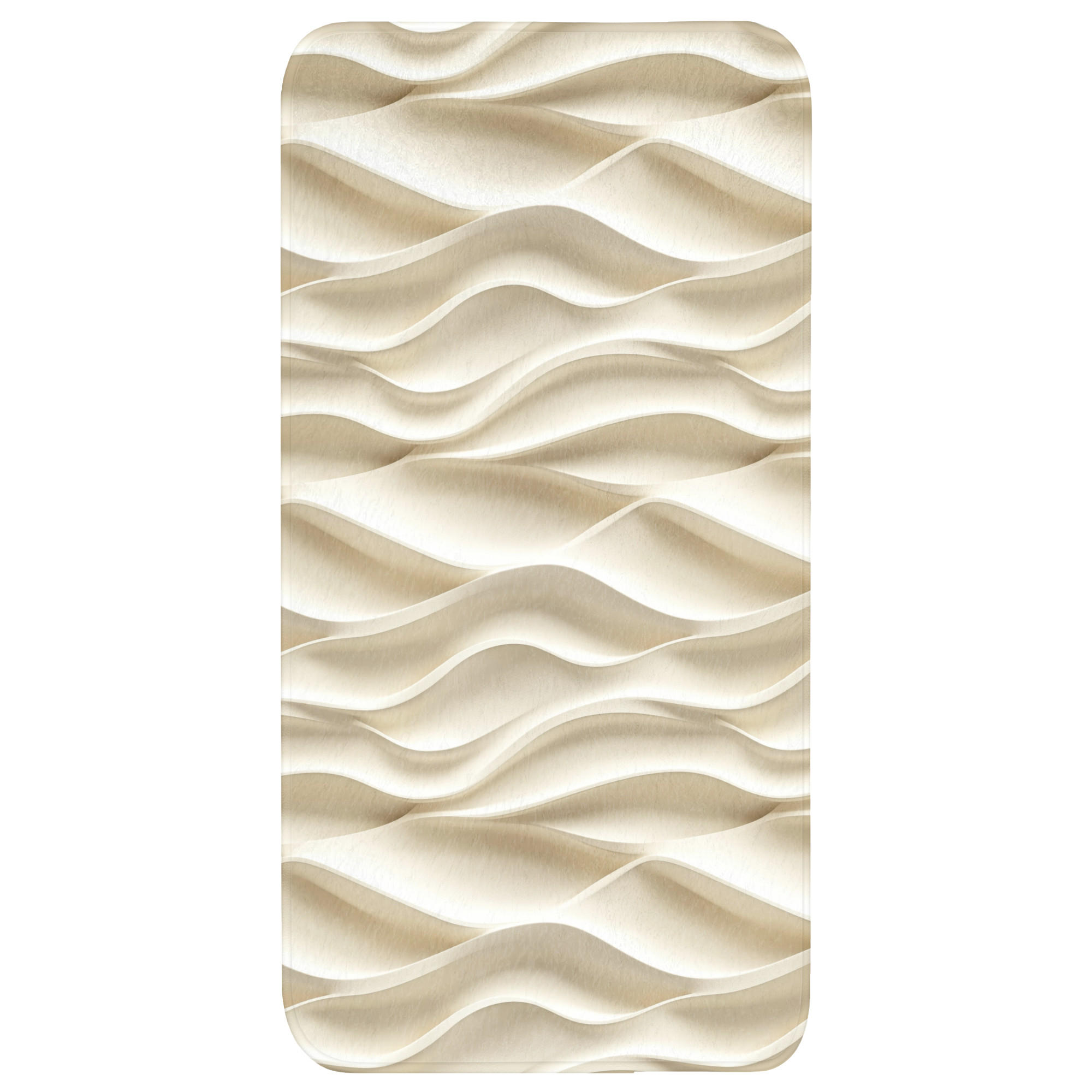 WC-VORLEGER Linien - Gewellt - Creme Toilettenvorleger 60x120 cm - Creme, Kunststoff/Textil (60/120cm) - OnlyWow