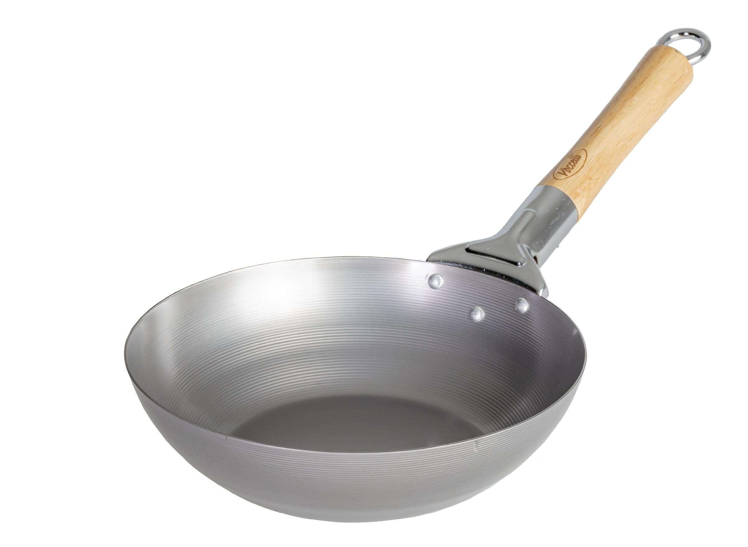 WOK-PFANNE Voccelli Carbonstahl - ø 25 cm - ohne Antihaftbeschichtung - Silberfarben, Metall (25cm) - Blackwell