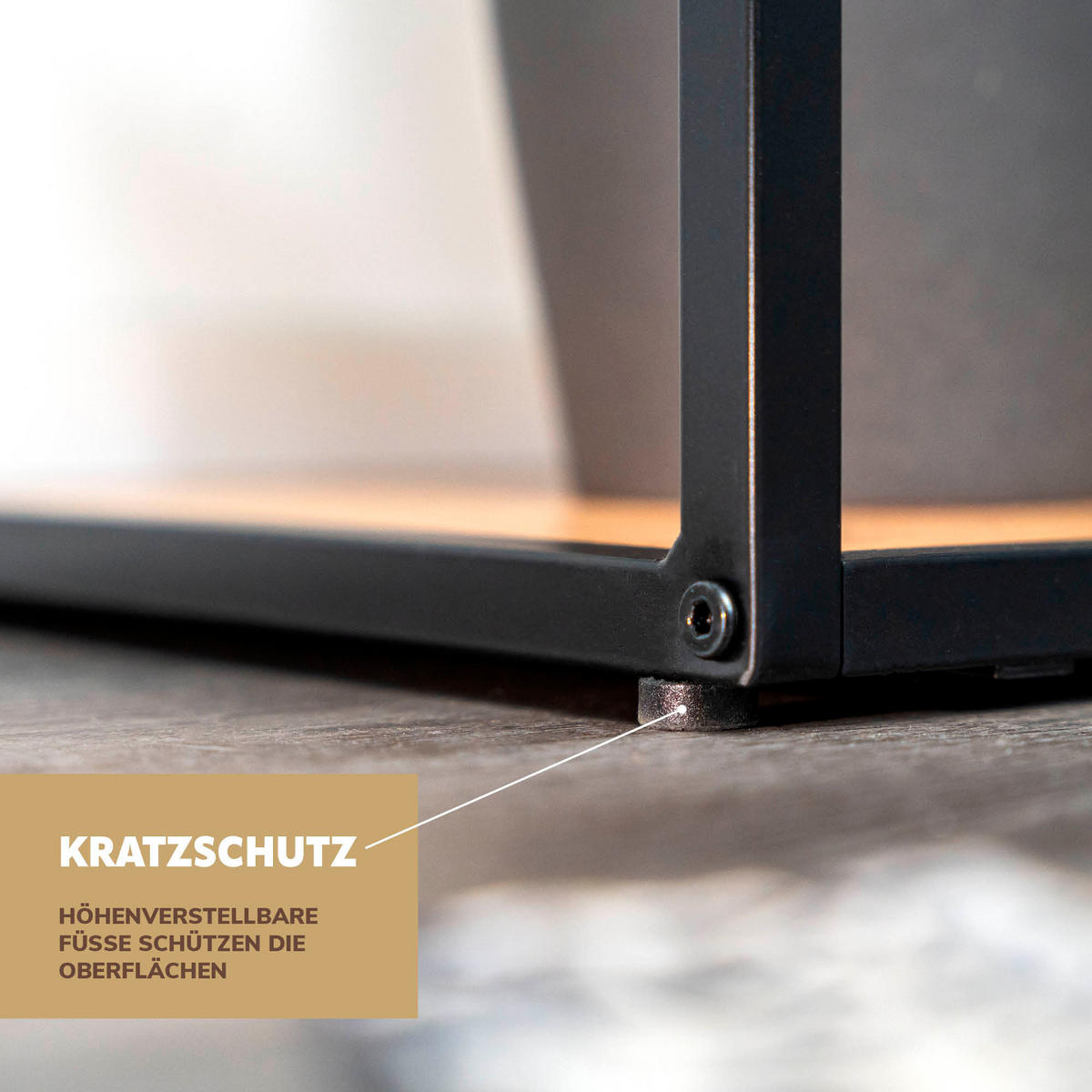 STAND-REGAL, Metall, schwarz - Schwarz, Metall (30/89/30cm) - eluno