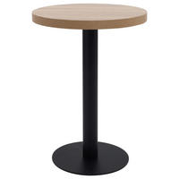 BISTROTISCH Industrial-Stil 60/75 cm aus Mdf, Stahl Hellbraun - Braun, Holzwerkstoff (60/60/75cm) - vidaXL