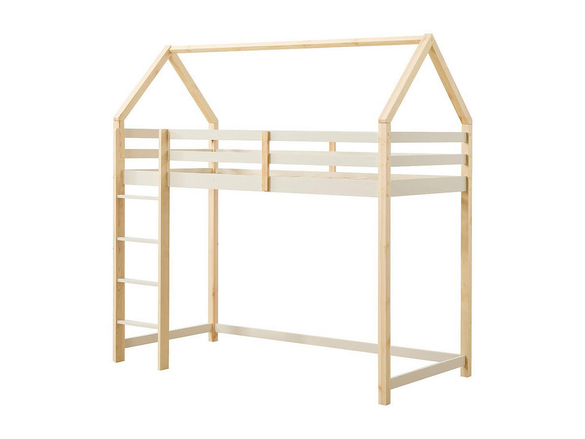 HOCHBETT - 1 Person - holz - beige Tarzia - Beige, Holz (90/190cm) - Vente-Unique