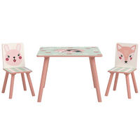 KINDERSITZGRUPPE DE-17516 mit Tiermotiv Rosa - Pink, Holzwerkstoff (60/44/60cm) - ComfortXL