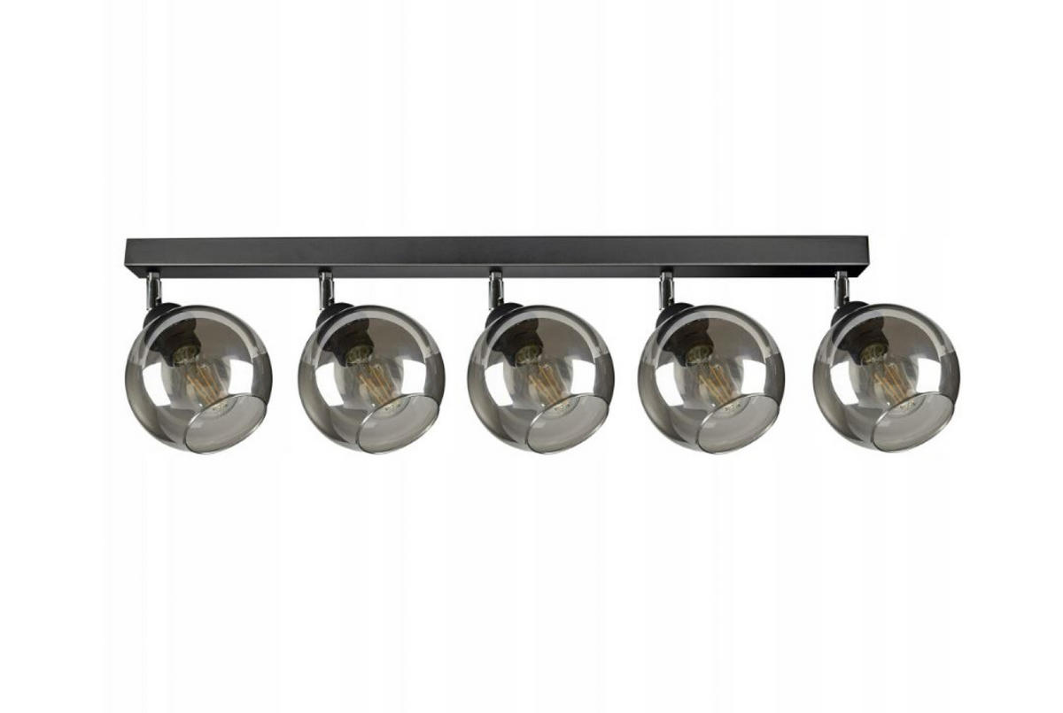 DECKENLEUCHTE HAGEN - Schwarz, Glas/Metall (15/95/21cm) - kiki design