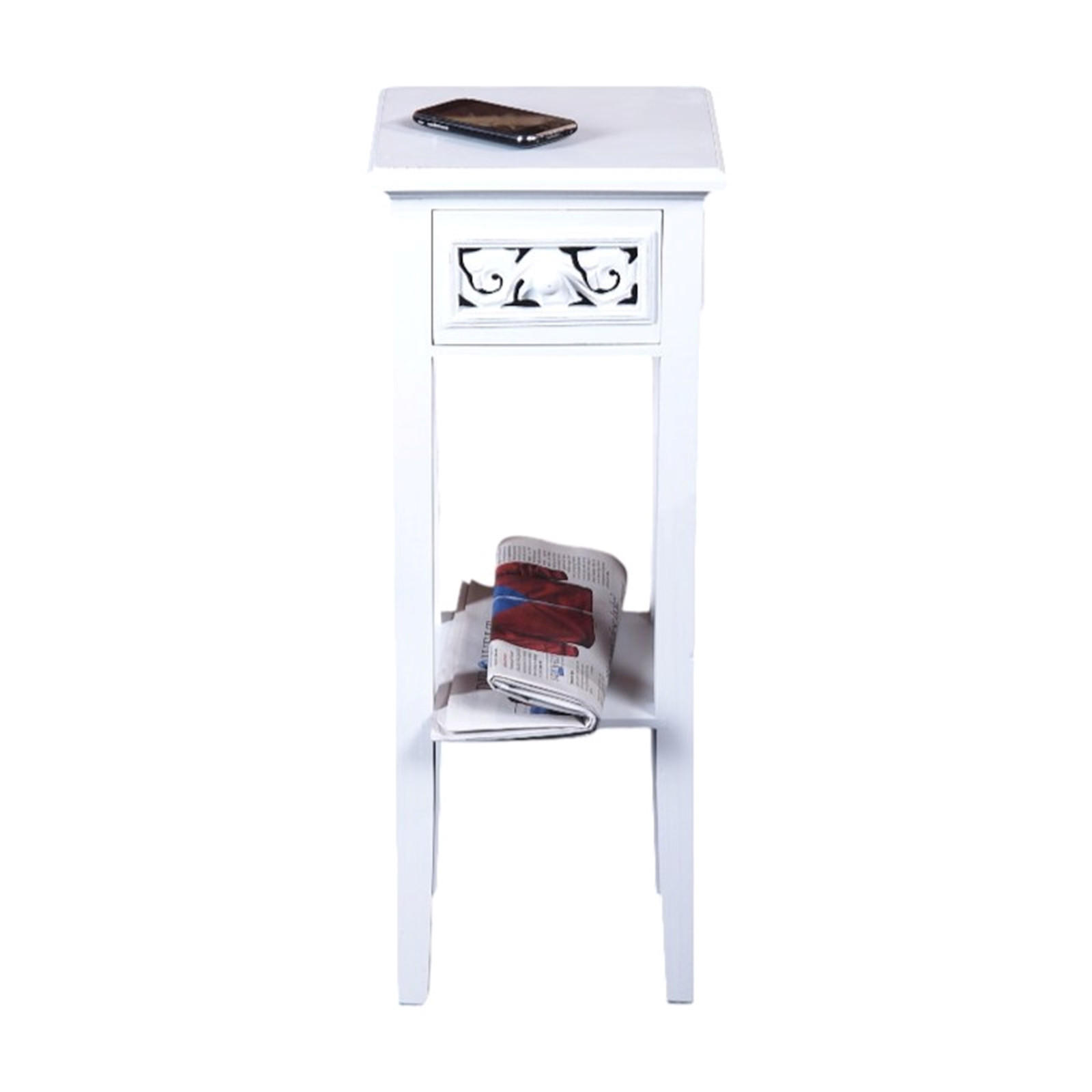 Design Delights Telefontisch Weiß 25x65x25 cm
