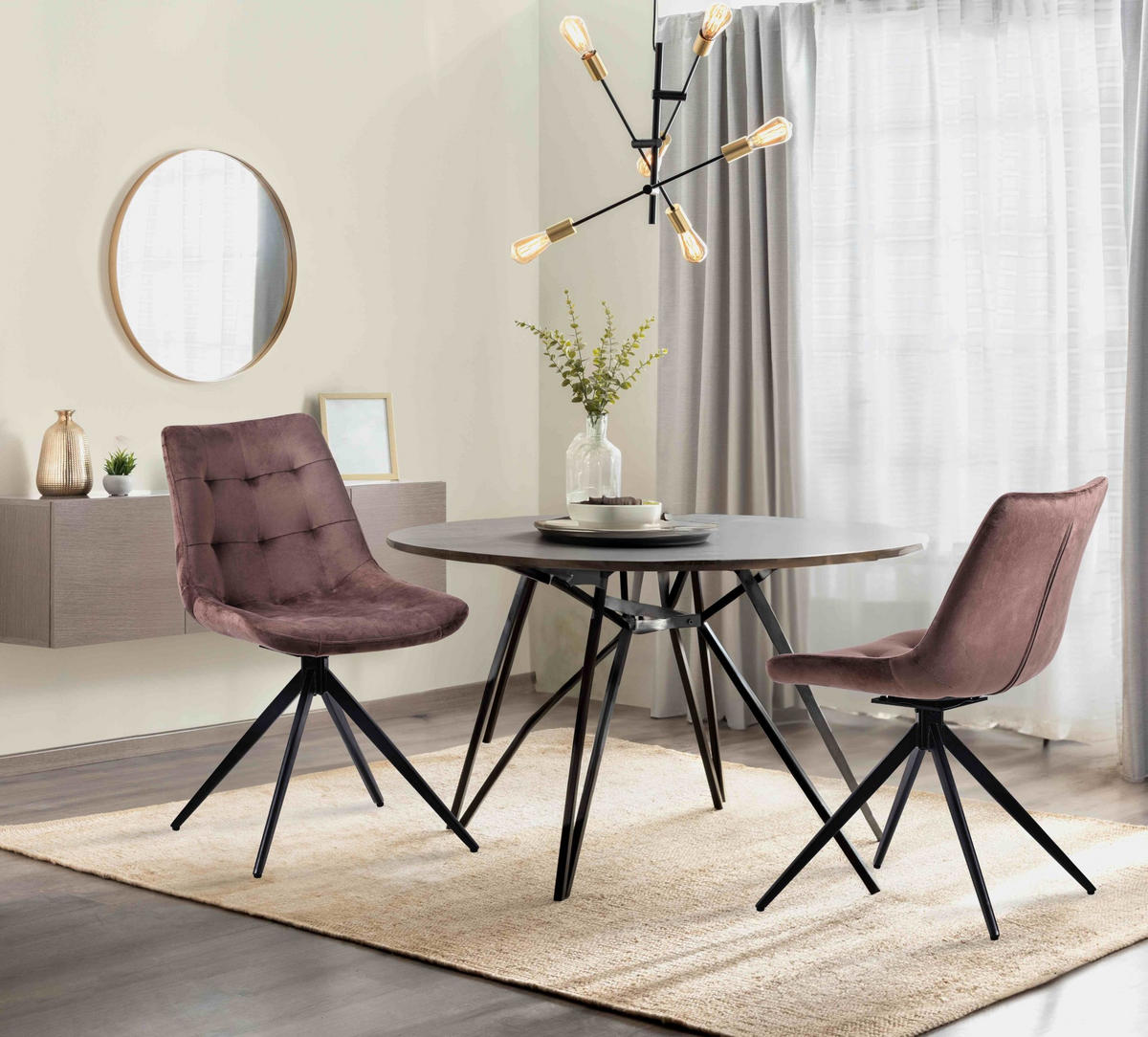 ESSZIMMERSTUHL Merna 82x48x56 cm braun - Braun, Textil (48/82/56cm) - furnicato