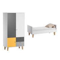 BABYZIMMER 2-teilig gelb - Gelb, Holzwerkstoff (144.5/97/75cm) - Petits-meubles