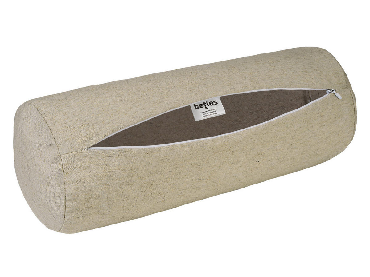 NACKENROLLENHÜLLE Wunschton melange-beige 15/40 cm - Beige, Textil (15/40cm) - beties Heimtextil