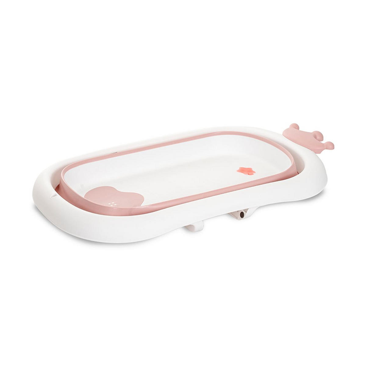 BABYBADEWANNE Royal 83 cm rosa faltbar, Kanalabdeckung, stabile Beine - Rosa, Kunststoff (50/83cm) - Lorelli