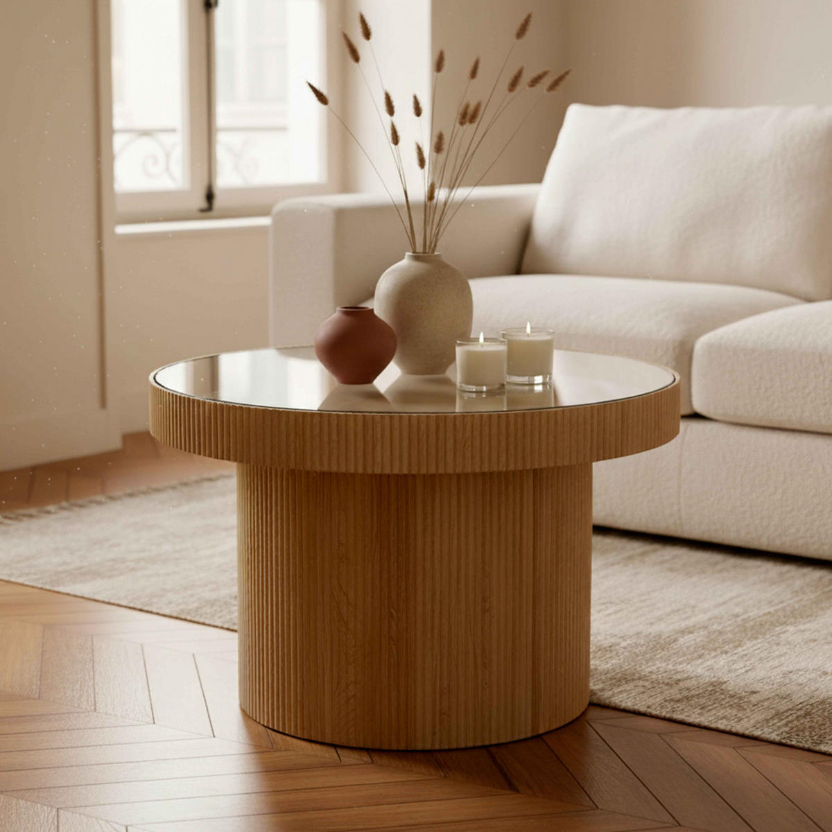 COUCHTISCH, Braun - Braun, Holzwerkstoff (59/59/45cm) - Oviala
