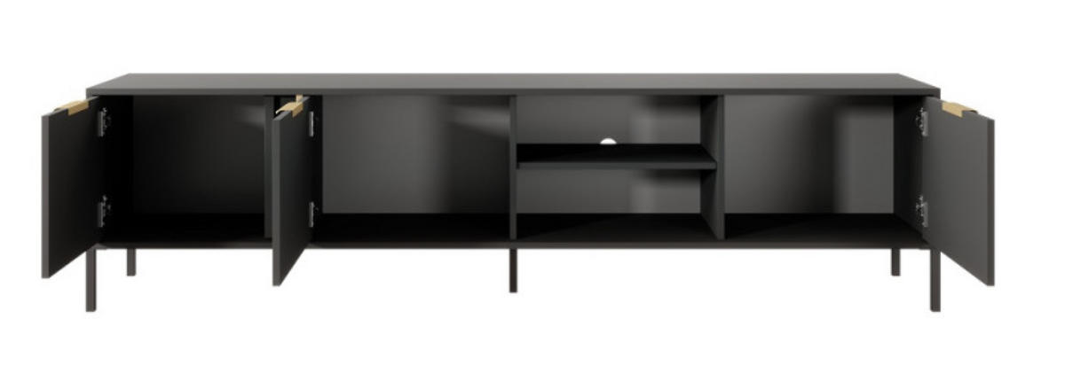 TV-LOWBOARD Anthrazit LARYSA F - Graphitfarben, Holzwerkstoff (202.9/53.4/39.5cm) - Sepro Meble