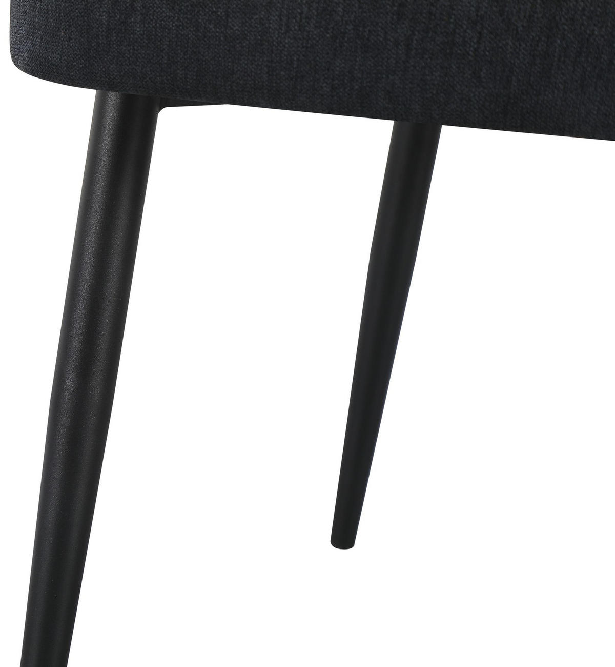 POLSTERSTUHL Atiblle Graphitgrau - Schwarz, Textil/Metall (52/79.5/58.5cm) - Selsey