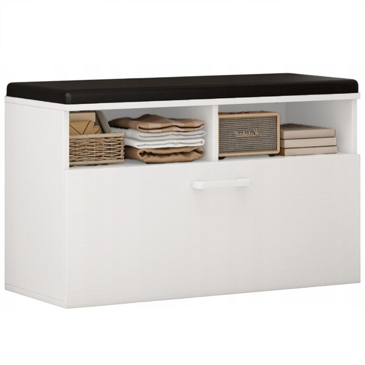 SCHUHSCHRANK, weiß 85/35/36 cm - Weiß, Holzwerkstoff (85/46/35cm)