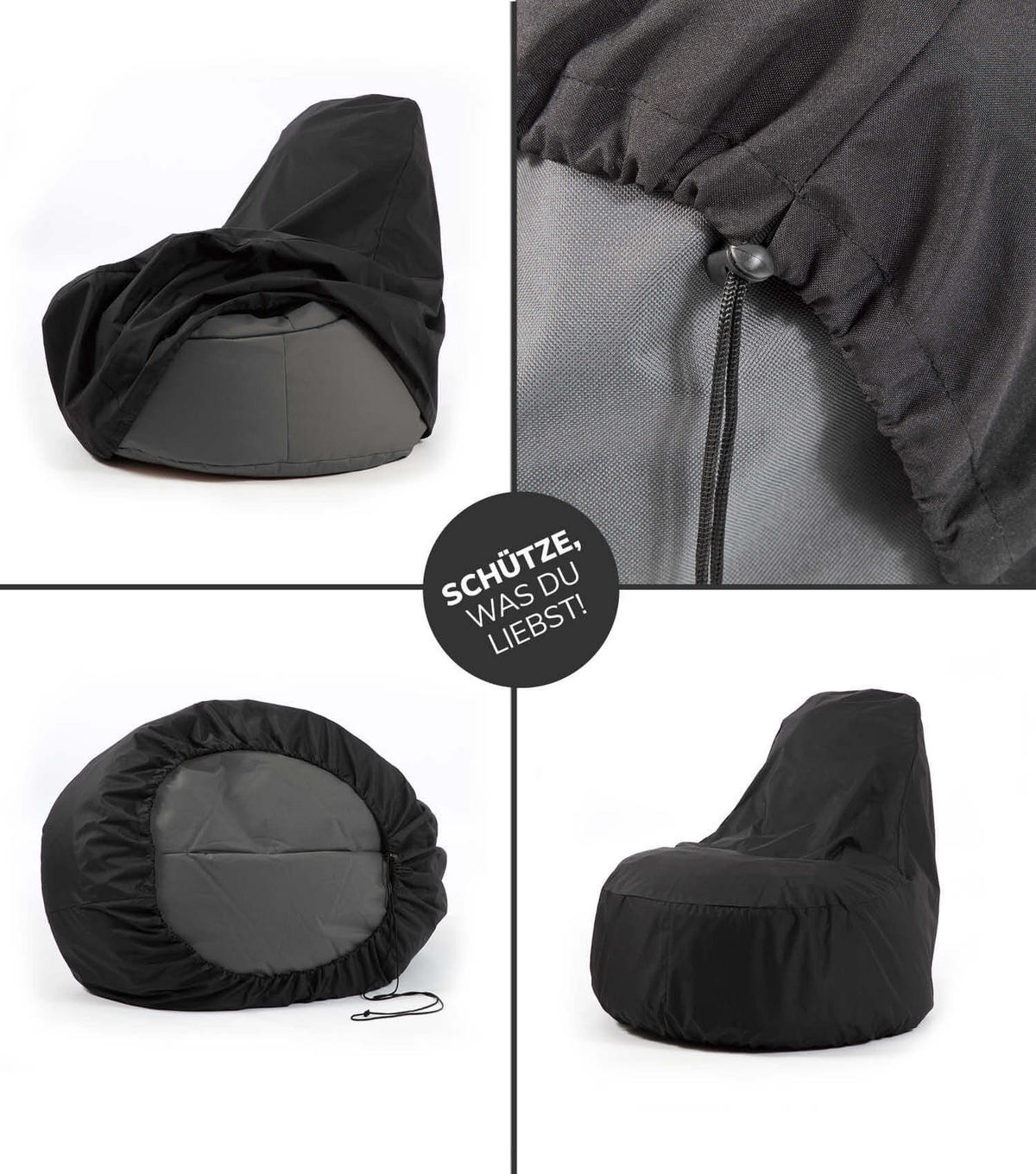 SITZSACK mit Hülle Der Däumchendreher - Grau, Textil (60/86/85cm) - Mokebo
