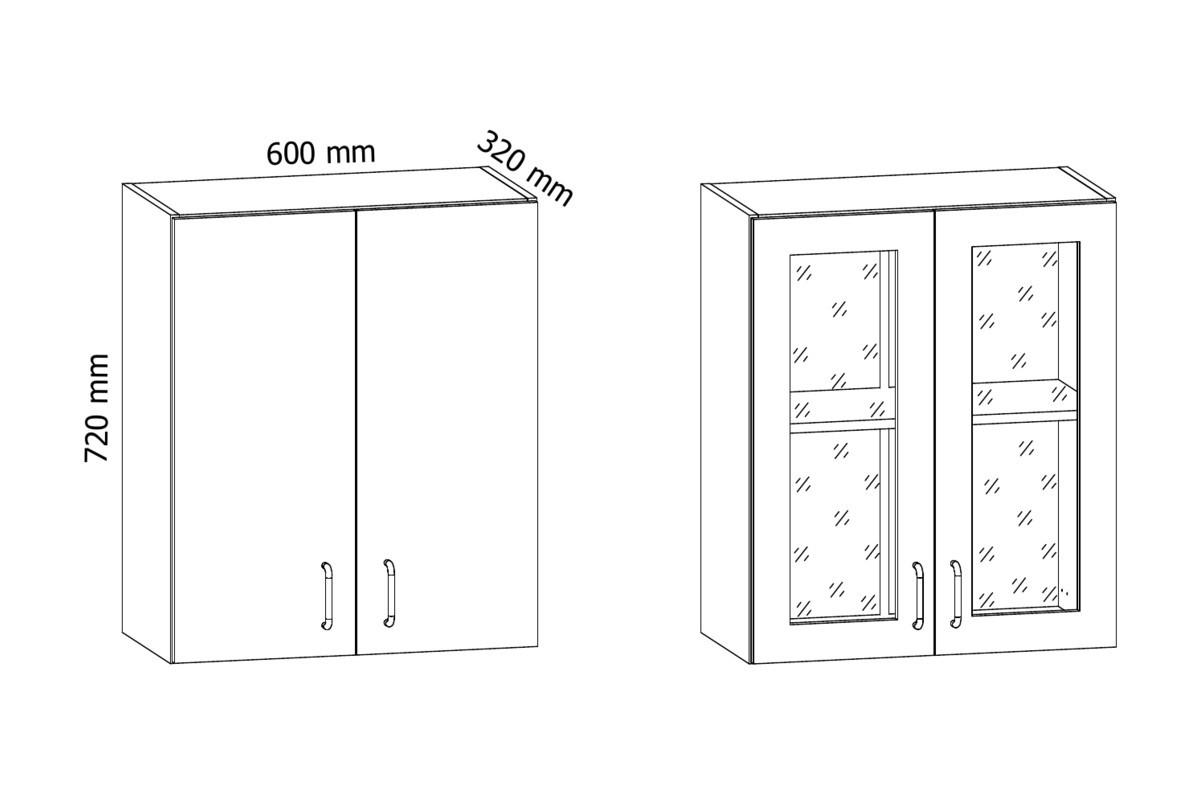 HÄNGESCHRANK G601D – Provence – Andersen Pinie / Links - Pinienfarben, Holzwerkstoff (60/72/32cm) - ROYAL24_MARKT
