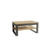 COUCHTISCH rechteckig Eiche Gold Schwarz matt 90/60/50 cm - Eichefarben/Schwarz, Holzwerkstoff (60/90/50cm) - designimpex