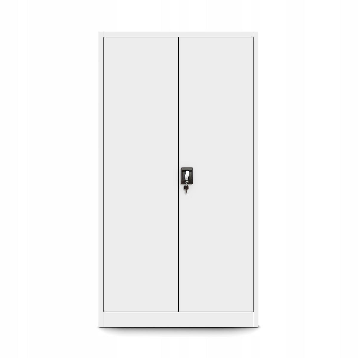 AKTENSCHRANK mit Geheimfach TOMASZ - Weiß, Metall (90/185/45cm) - Jan Nowak
