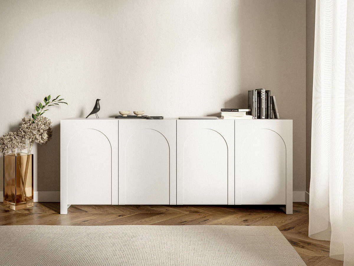 SIDEBOARD ARCO Weiß 204x35x83 cm - Weiß, Holzwerkstoff (204/83/35cm) - FURNLUX