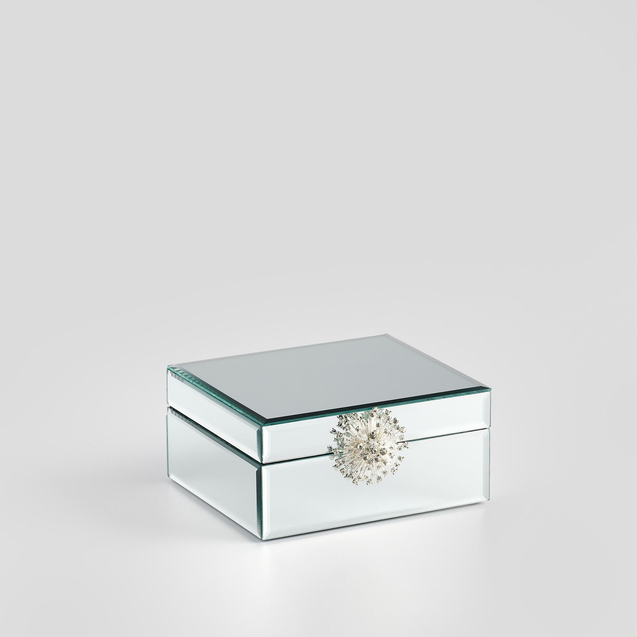 SCHMUCKKÄSTCHEN Mirro - Silberfarben, Glas (17/8/15cm) - home&you