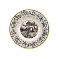 SUPPENTELLER Audun Ferme weiß-grau-gelb ø 24,2 cm - Gelb/Weiß, Keramik (24.2cm) - Villeroy & Boch