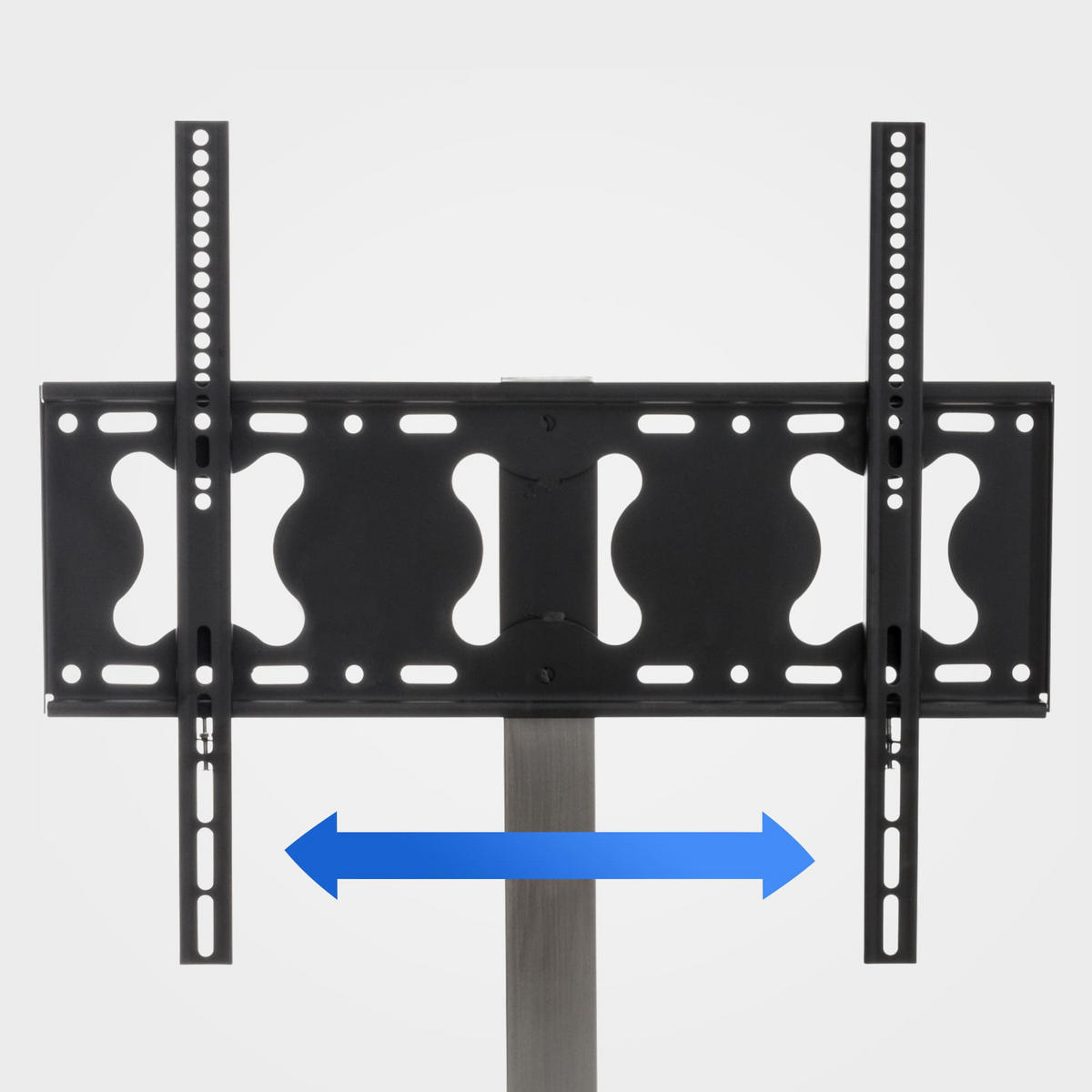 TV RACK Metall Edelstahl - Edelstahlfarben, Metall (64/100/53cm) - CLP