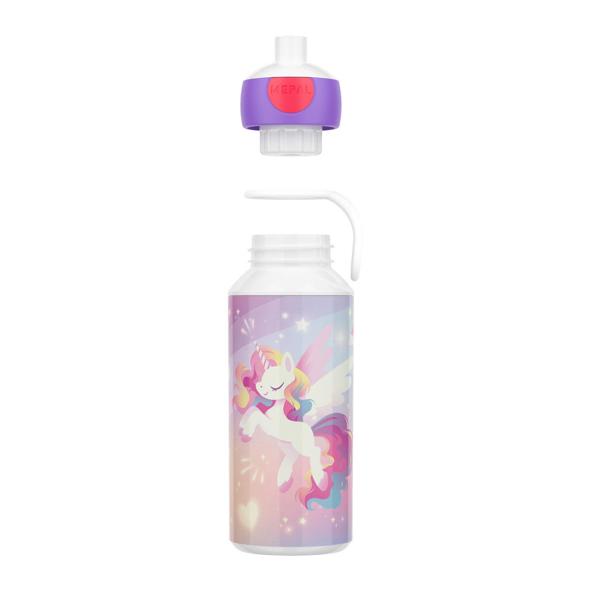 POP-UP TRINKFLASCHE Campus (2025) Unicorn Glow 400 ml - Multicolor, Kunststoff (0.4L) - Mepal