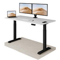 SCHREIBTISCH Elektrisch Höhenverstellbarer HomeOne 160x80cm Schwarz/Weiß mit Memory-Funktion, Anti-Kollisions Technologie - Schwarz/Weiß, Holzwerkstoff (80/160/72cm) - Desktronic