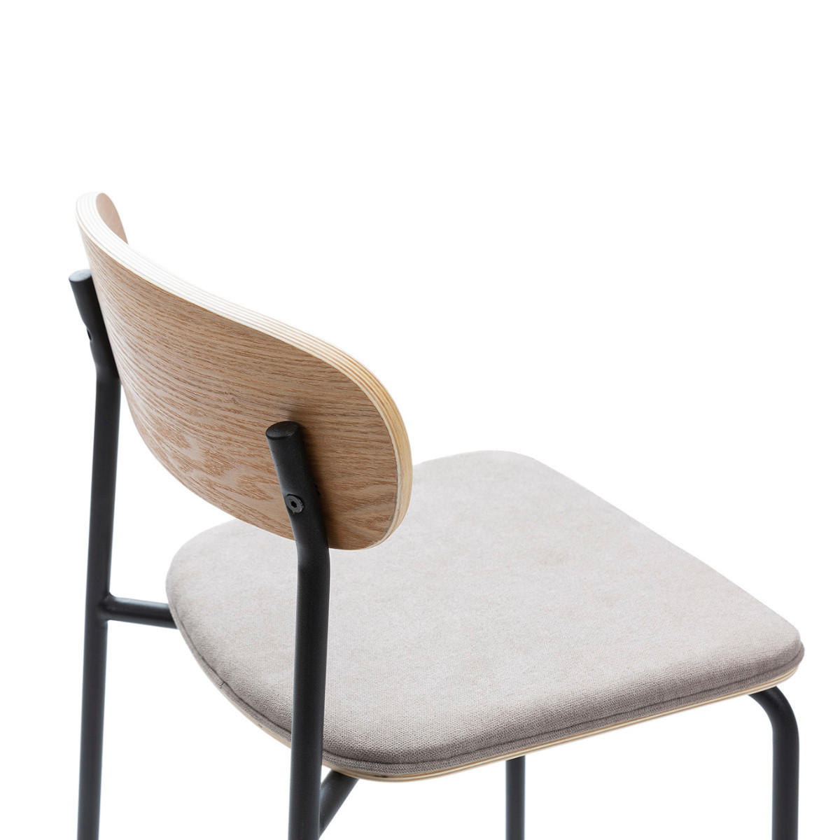 HOCKERN (Set aus 2) aus stoff mit schwarzen metallbeinen - adriana 42/48/66 cm - Schwarz, Textil (48/66/42cm) - Drawer