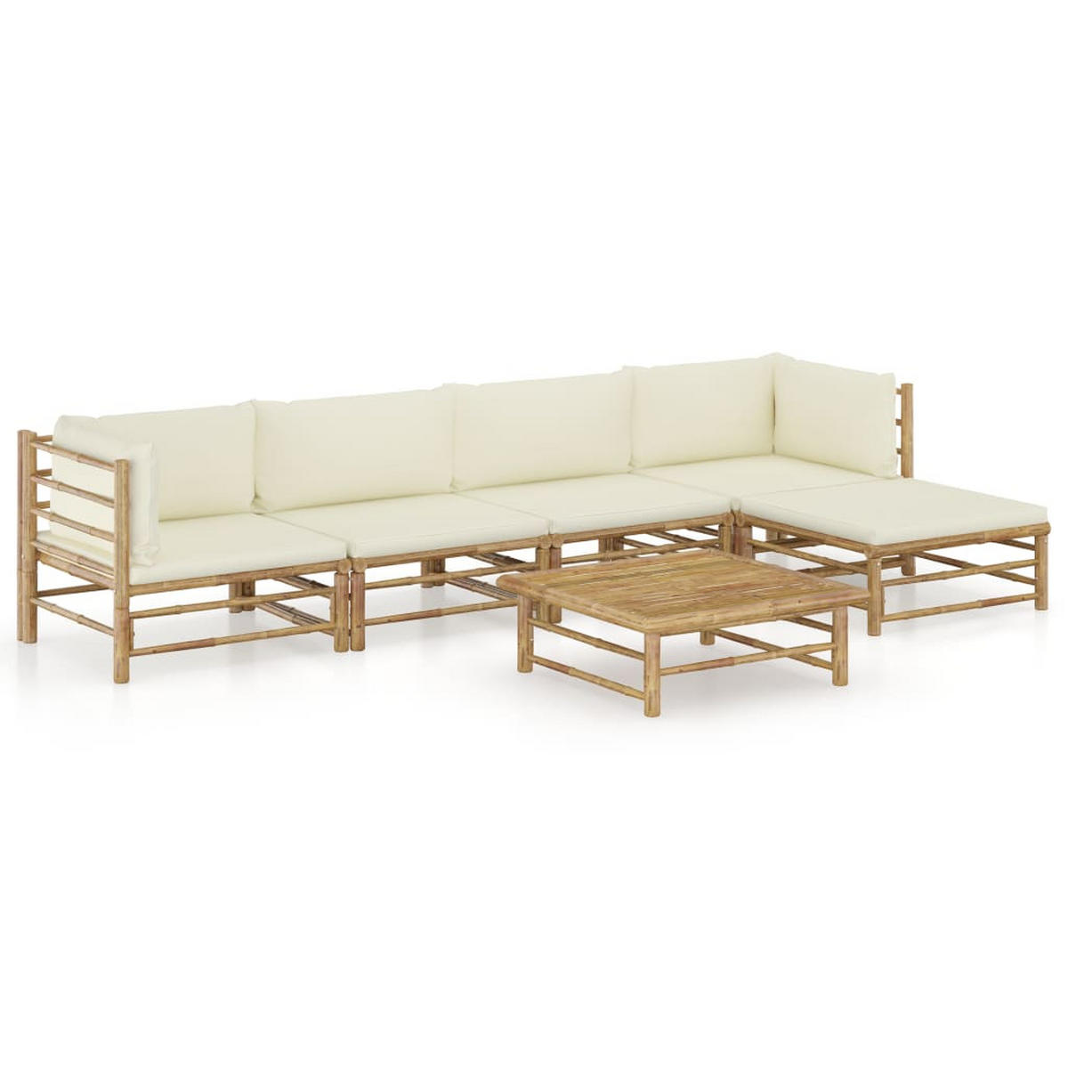 GARTENSET Renninger 6-teilig - Weiß, Naturmaterialien - Nettlife