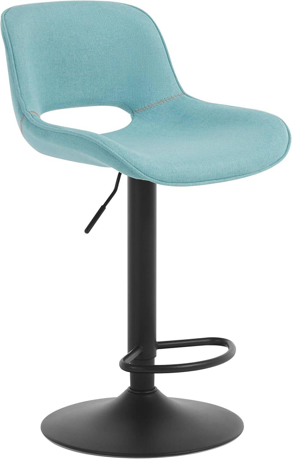 BARHOCKER höhenverstellbar, aus Metall - Blau, Textil/Metall (49/106/49cm) - Woltu