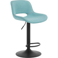 BARHOCKER höhenverstellbar, aus Metall - Blau, Textil/Metall (49/106/49cm) - Woltu