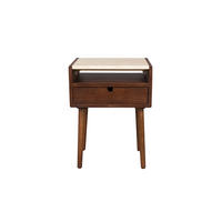 BEISTELLTISCH Arda Nachttisch - Beige, Holz (45/35/60cm) - Dutchbone