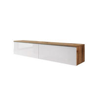 TV-SCHRANK Kane Wotan Eiche / Weiß 180 cm - Eiche Wotan, Holzwerkstoff (180/30/33cm) - Selsey