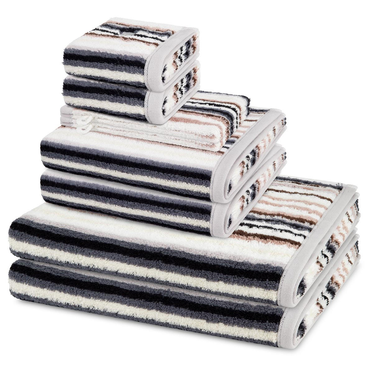 FROTTIERSET Vita 8-teilig - Braun, Textil (50/100cm) - Ross