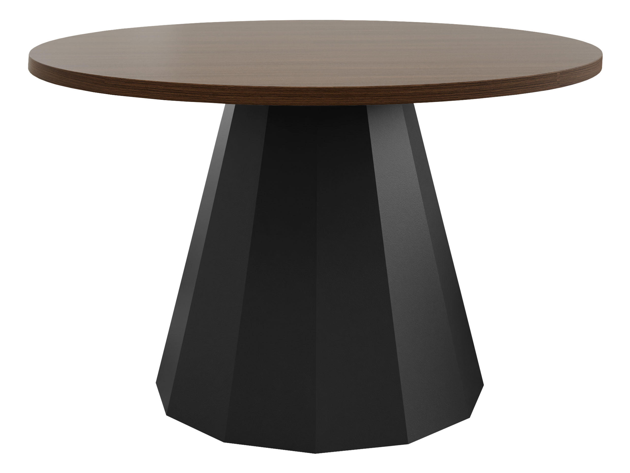 COUCHTISCH Elipse - Nussbaumfarben/Schwarz, Holzwerkstoff/Metall (75/75/45cm) - MIRJAN24
