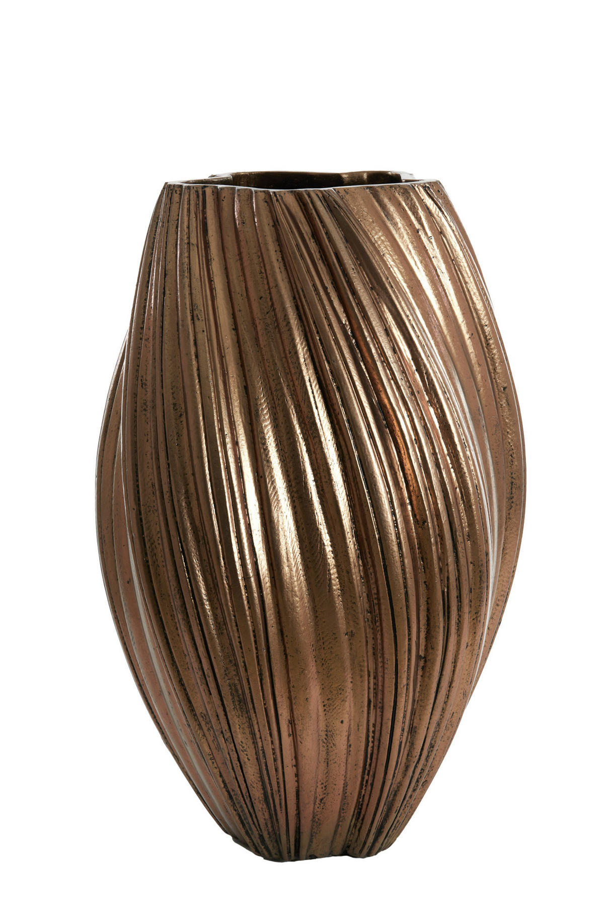 VASE Yatung Bronze Ø52/81 cm - Bronzefarben, Stein (81cm) - Light & Living