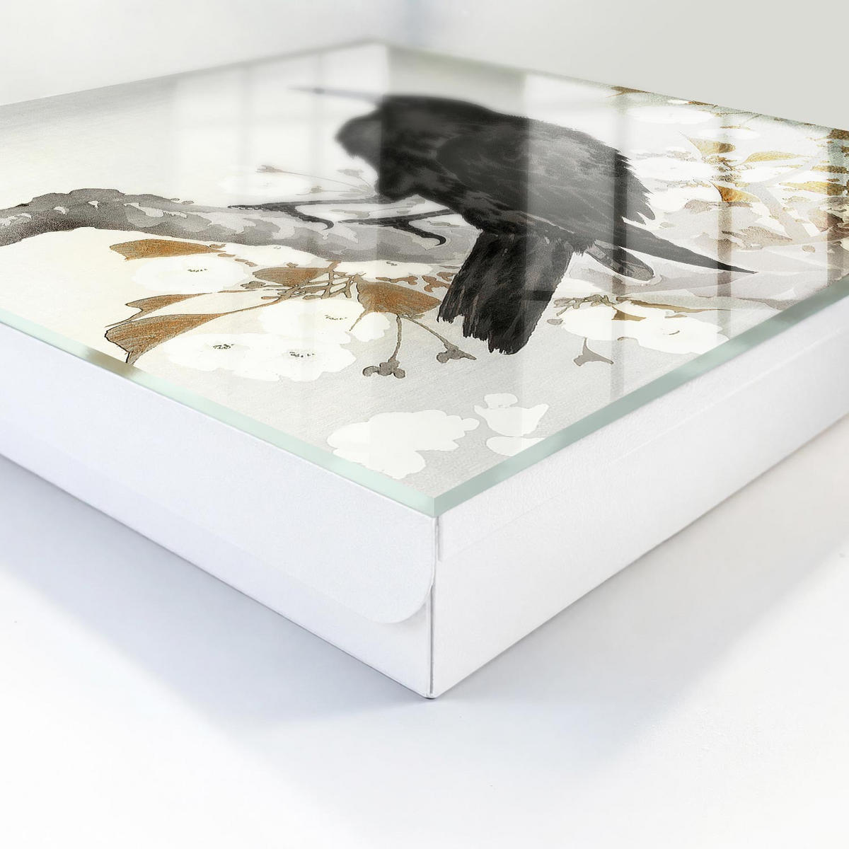 SCHLÜSSELBOX Weiß 30x30 cm – Türöffnung nach rechts - Weißer Rabe - Schwarz, Metall (30/30/5cm) - TULUP