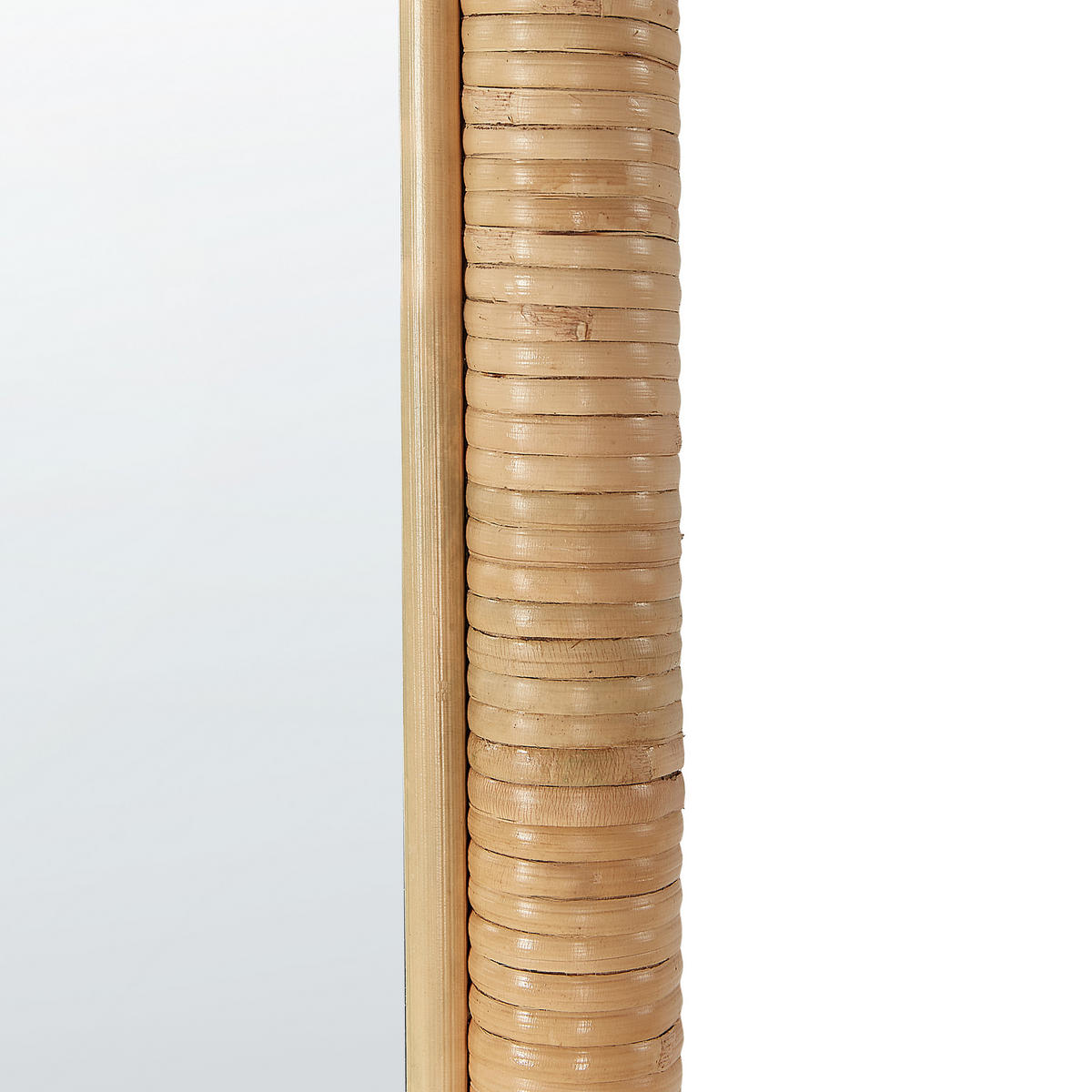 OGLINDĂ PE SUPORT 150 cm ratan culoare naturală Barges - culoare naturală/negru, materiale naturale (50/150/3cm) - Beliani