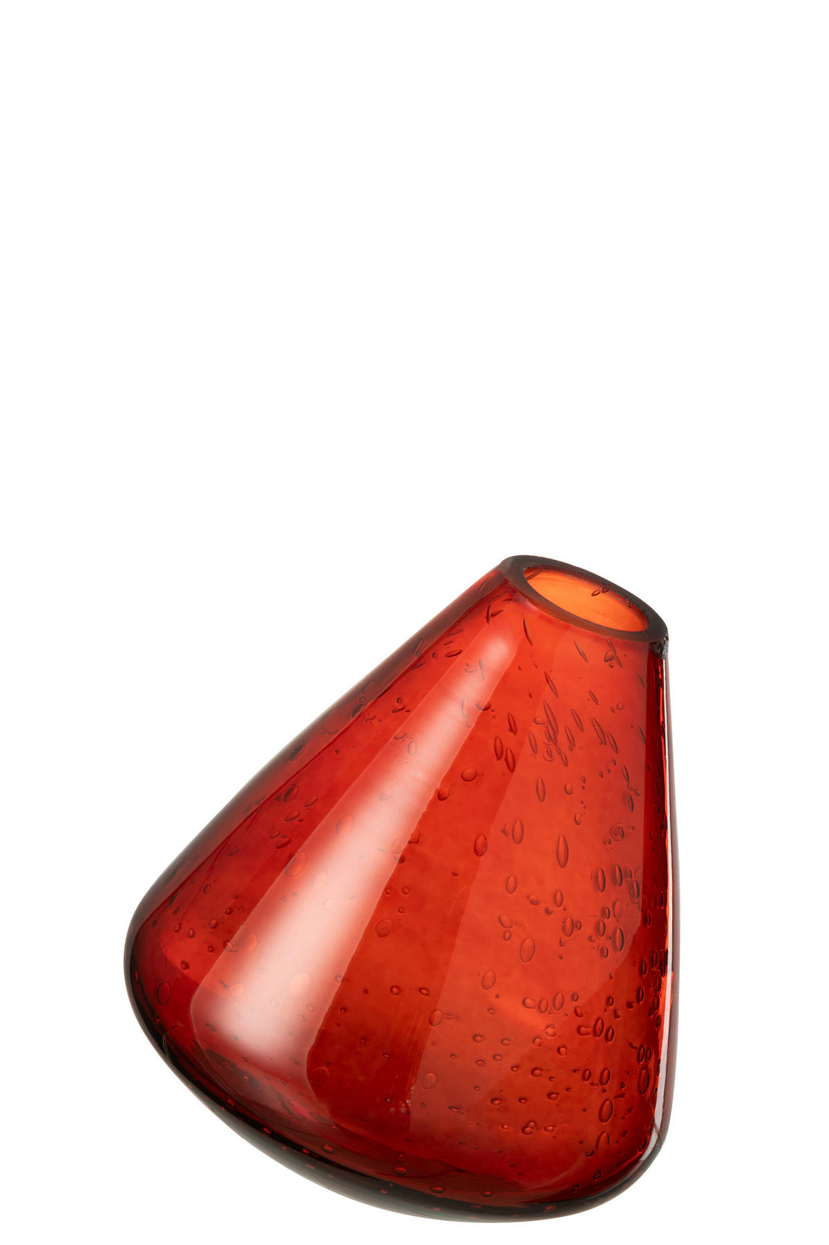 VASE TOPAZ - Glas - Orange - Ø 11.5 cm - Orange, Glas (11.5/13.5cm) - J-Line