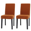 ESSZIMMERSTUHL Orange 2er-Set - Orange, Textil (42/90/50cm) - MCW