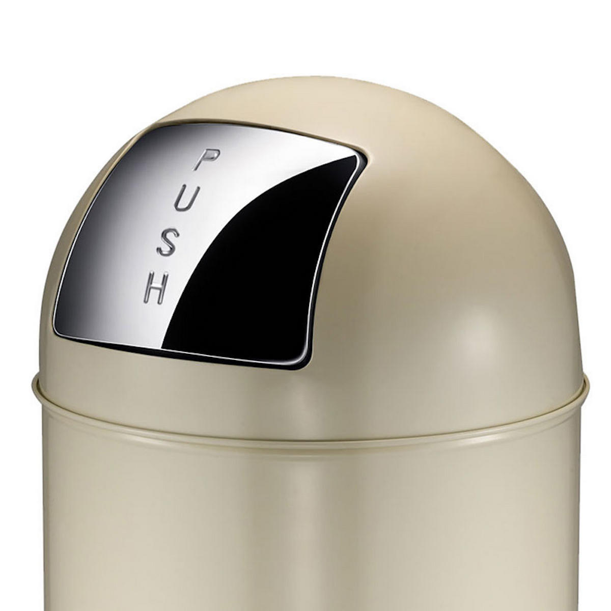 MÜLLEIMER Mit Pushdeckel & Inneneimer Aus Metall 40 Liter 74 x 34 x 34 cm Creme - Beige, Metall (34/74/34cm) - PROREGAL