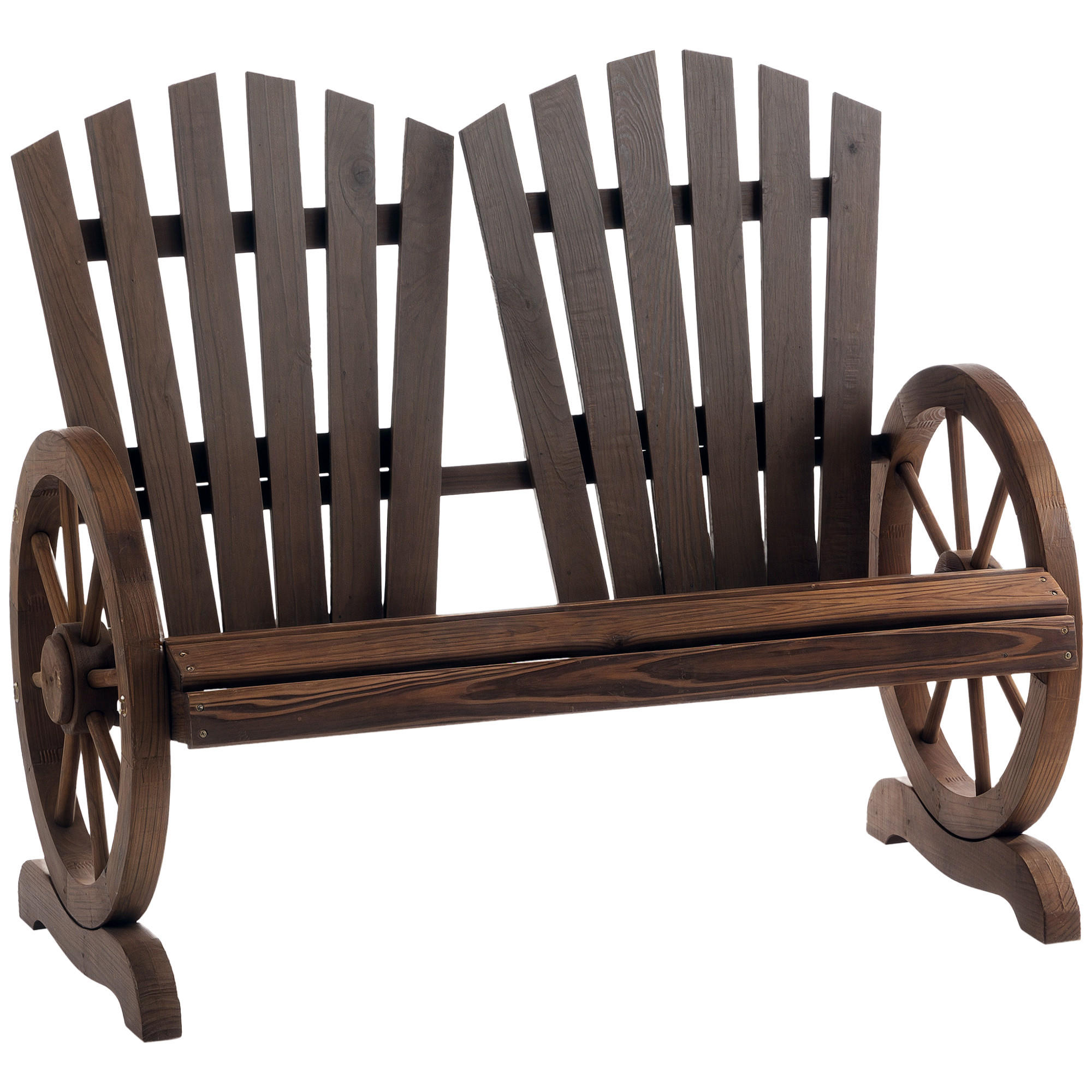 GARTENBANK 2-Sitzer DE-08299 Massivholz mit Armlehnen Dunkelbraun - Dunkelbraun, Holz (108/95/66cm) - ComfortXL