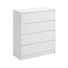 KOMMODE in 76 cm Breite in Weiß - Weiß, Holzwerkstoff (76/87/35cm) - Home Collective