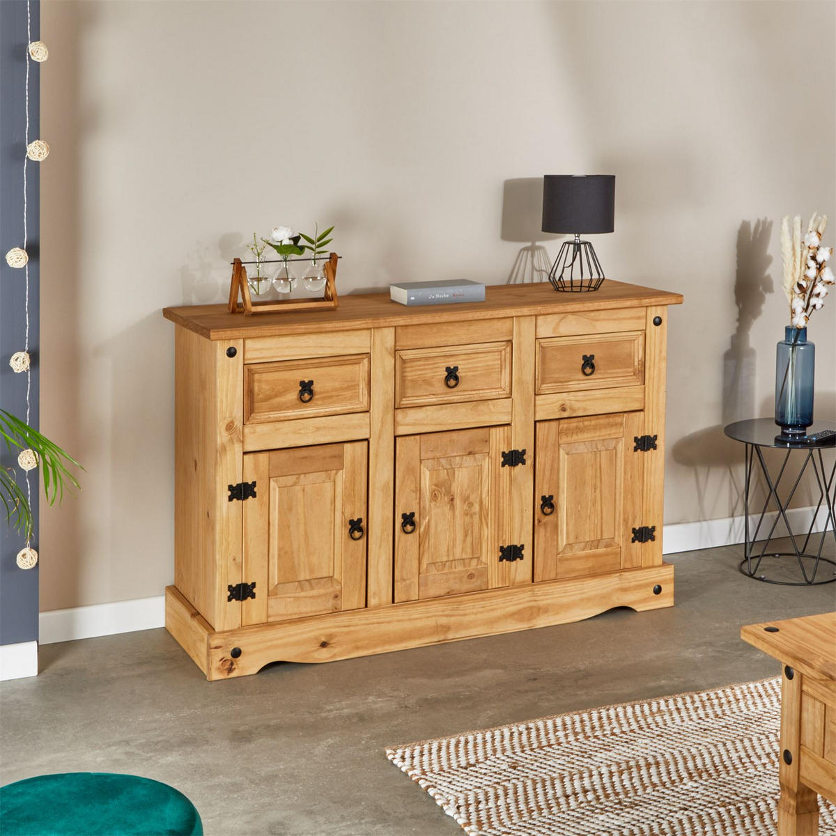 SIDEBOARD SALSA - Naturfarben, Holz (132/84/44cm) - CARO-Möbel